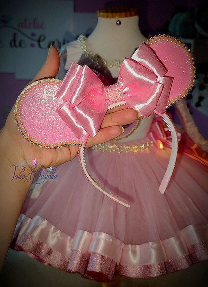 Fantasia/look Minnie Luxo . Tamanho 3 a 6 Anos.
