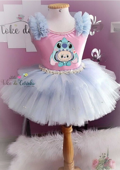 Fantasia/look Tema labubu. Tamanho 3 até 6 Anos.