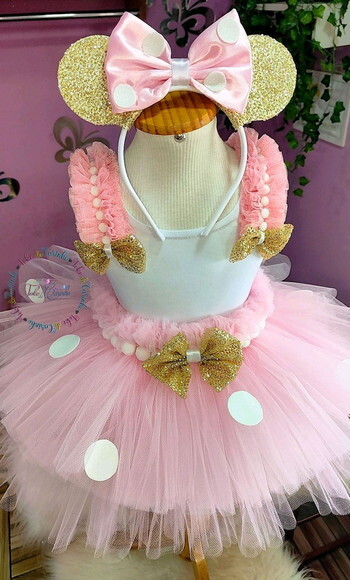 Fantasia/look Tema minnie . Tamanho 3 a 6 Anos.