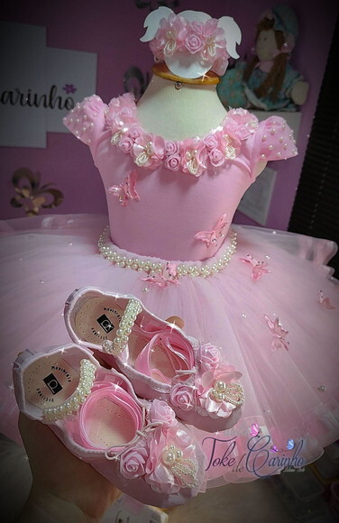 Look jardim da Bailarina Luxo. Tamanho 1 ou 2 Anos.
