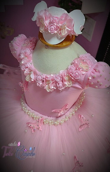 Look jardim da Bailarina Luxo. Tamanho 1 ou 2 Anos.