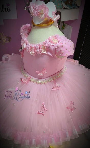 Look jardim da Bailarina Luxo. Tamanho 1 ou 2 Anos.