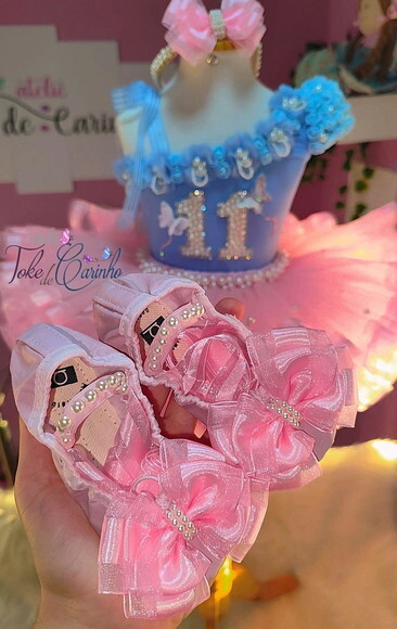 Look jardim da Bailarina Luxo. Tamanho 1 ou 2 Anos.