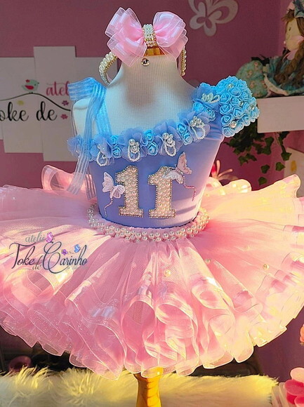 Look jardim da Bailarina Luxo. Tamanho 1 ou 2 Anos.