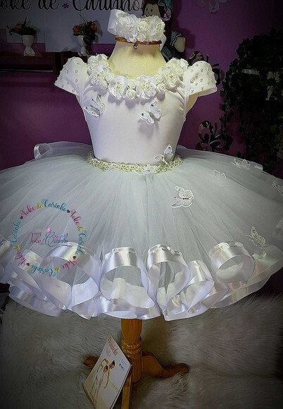 Look jardim da Bailarina Luxo. Tamanho 3 a 6 Anos.