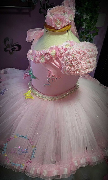 Look jardim da Bailarina Luxo. Tamanho 3 a 6 Anos.