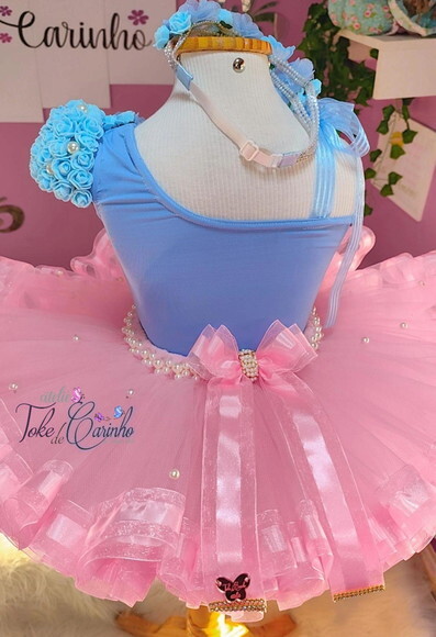Look jardim da Bailarina Luxo. Tamanho 3 a 6 Anos.