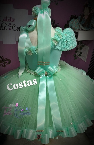 Look jardim da Bailarina Luxo. Tamanho 3 a 6 Anos.