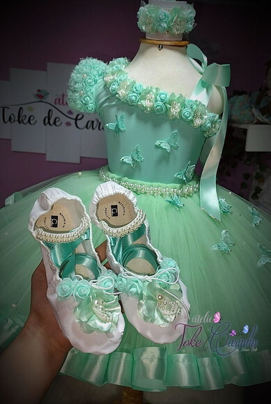 Look jardim da Bailarina Luxo. Tamanho 3 a 6 Anos.