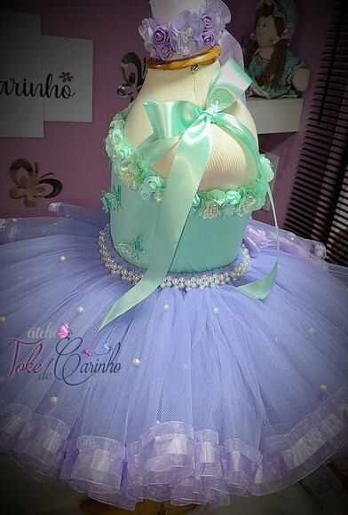Look jardim da Bailarina Luxo. Tamanho 3 a 6 Anos.