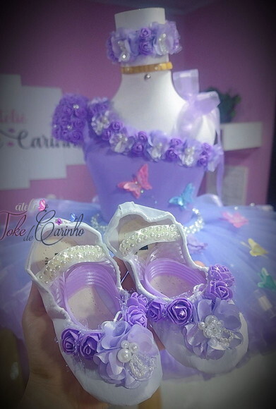 Look jardim da Bailarina Luxo. Tamanho 7 a 10 Anos.