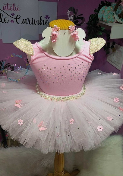 Look jardim da Bailarina. Tamanho 1 ou 2 Anos.