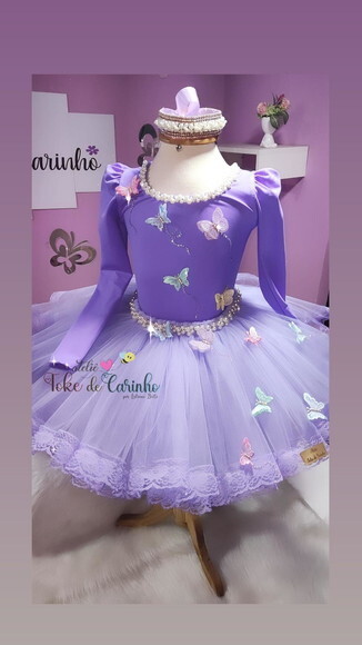Look jardim Encantado/borboletas. Tamanho 4 ou 6 Anos.