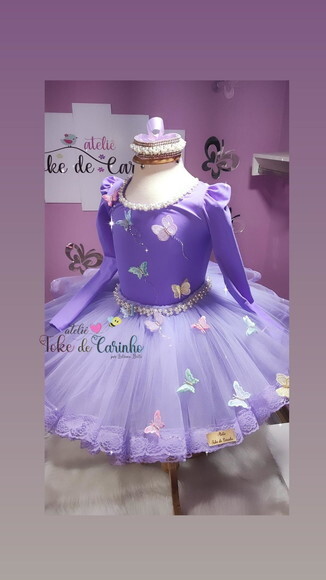 Look jardim Encantado/borboletas. Tamanho 4 ou 6 Anos.