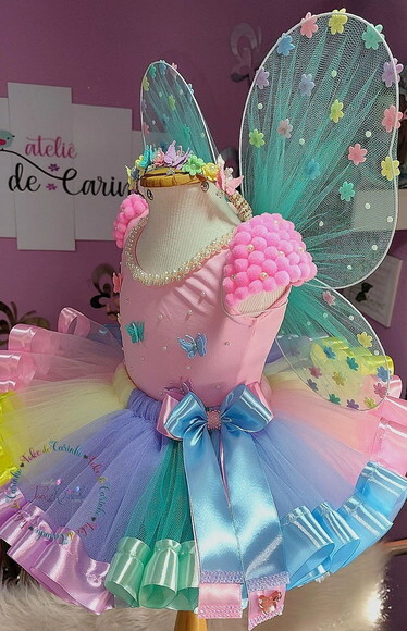 Look jardim Encantado/fada . Tamanho 4 ou 6 Anos.