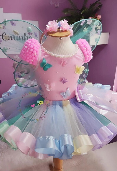 Look jardim Encantado/fada . Tamanho 4 ou 6 Anos.