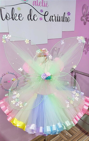 Look jardim Encantado/fada . Tamanho 4 ou 6 Anos.