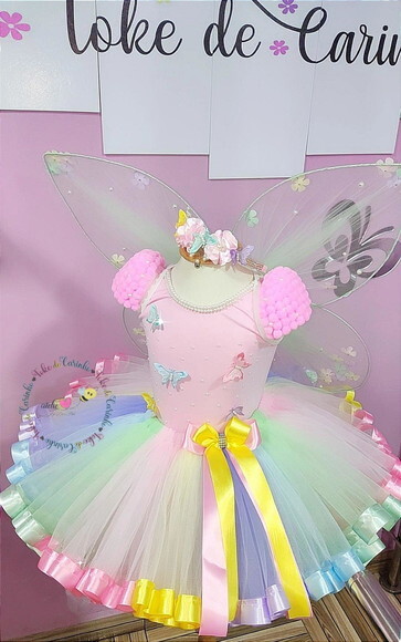 Look jardim Encantado/fada . Tamanho 4 ou 6 Anos.