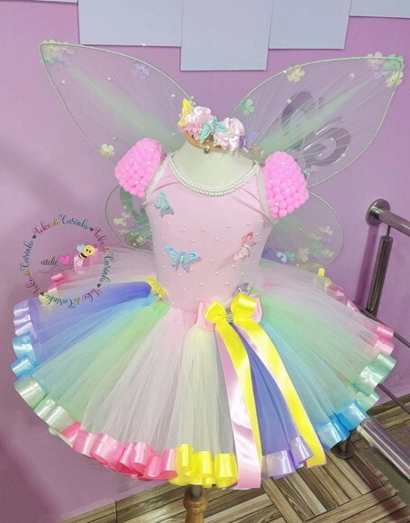 Look jardim Encantado/fada . Tamanho 4 ou 6 Anos.
