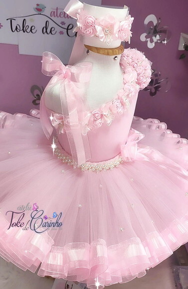 Look Bailarina Completa 5 Peças. Tamanho 8 ou 10 Anos.