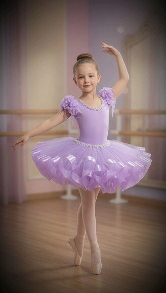 Look Bailarina Luxo 2 Peças. Tamanho 3 até 6 Anos.
