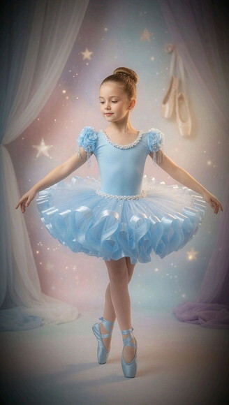 Look Bailarina Luxo 2 Peças. Tamanho 7 até 10 Anos.