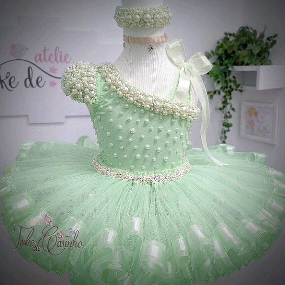 Look Bailarina Luxo 3 Peças. Tamanho 3 até 6 Anos.