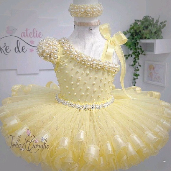 Look Bailarina Luxo 3 Peças. Tamanho 3 até 6 Anos.