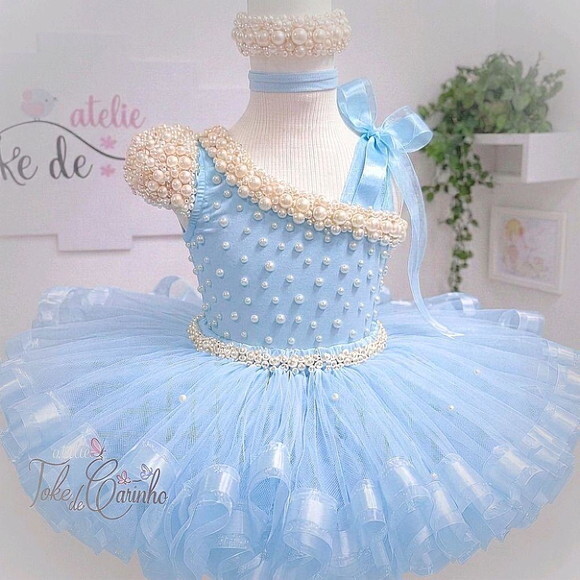 Look Bailarina Luxo 3 Peças. Tamanho 3 até 6 Anos.