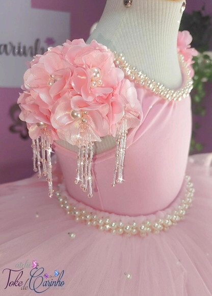 Look Bailarina Luxo com Sapatilha. Tamanho 3 até 6 Anos.