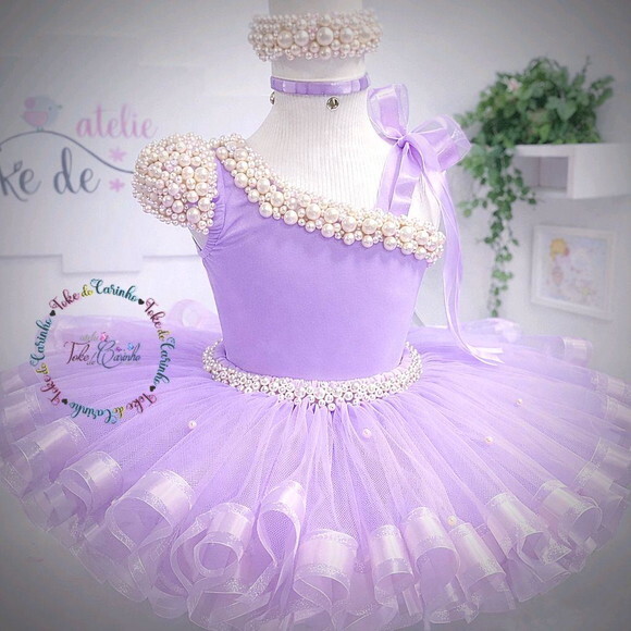 Look Bailarina Luxo 3 Peças. Tamanho 3 até 6 Anos.