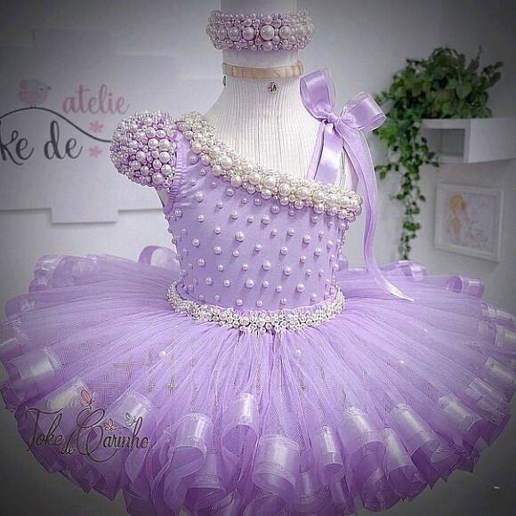 Look Bailarina Luxo 3 Peças. Tamanho 7 até 10 Anos.