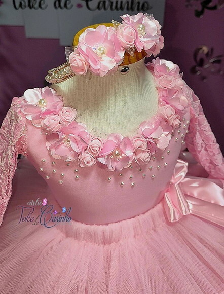 Look Bailarina Luxo Completa 4 Peças. Tamanho 3 até 6 Anos.