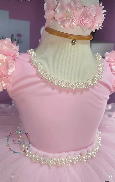 Look Bailarina Luxo Completa 4 Peças. Tamanho 3 até 6 Anos.