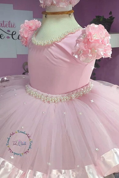 Look Bailarina Luxo Completa 4 Peças. Tamanho 3 até 6 Anos.