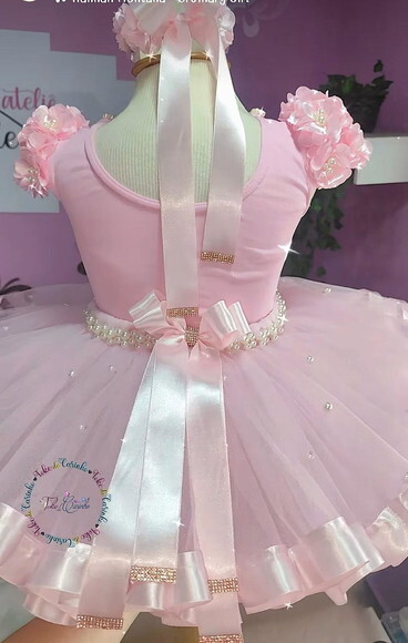 Look Bailarina Luxo Completa 4 Peças. Tamanho 3 até 6 Anos.