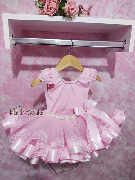 Look de Festa Luxo. Tamanho 1 ou 2 Anos.