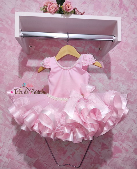 Look de Festa Luxo. Tamanho 1 ou 2 Anos.
