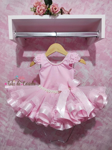 Look de Festa Luxo. Tamanho 1 ou 2 Anos.