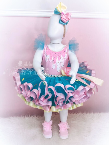 Look Fantasia Tema doces Com Tênis. Tamanho 1 Ou 2.