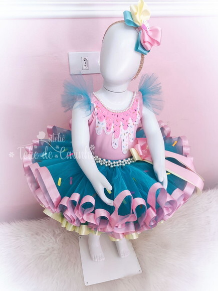 Look Fantasia Tema doces. Tamanho 3 até 6 Anos.