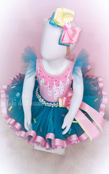 Look Fantasia Tema doces. Tamanho 3 até 6 Anos.
