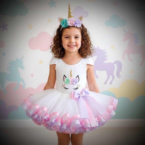 Look Tema unicornio.tamanho 4 ou 6.