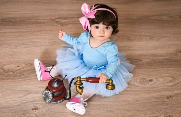 Look Tutu Azul Bebê. Tamanho 1 ou 2 Anos..