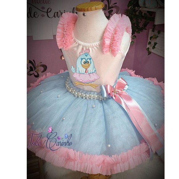 Look/fantasia galinha Pintadinha. Tamanho 1 ou 2 Anos.