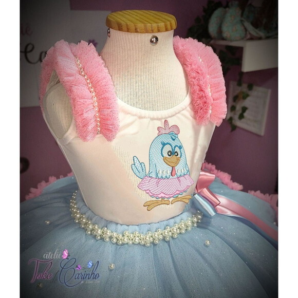 Look/fantasia galinha Pintadinha. Tamanho 1 ou 2 Anos.