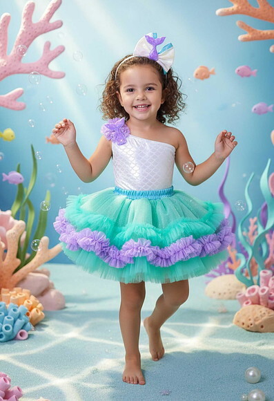 Look/fantasia sereia Luxo . Tamanho 3 até 6 Anos.
