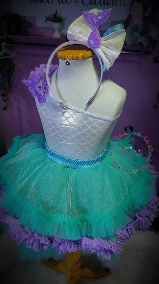 Look/fantasia sereia Luxo . Tamanho 7 até 10 Anos.