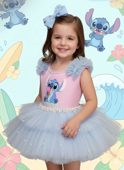 Look/fantasia stitch. Tamanho 3 até 6 Anos.