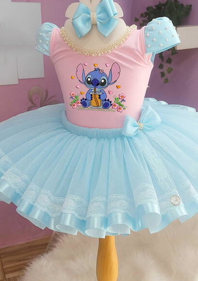 Look/fantasia stitch. Tamanho 3 até 6 Anos.